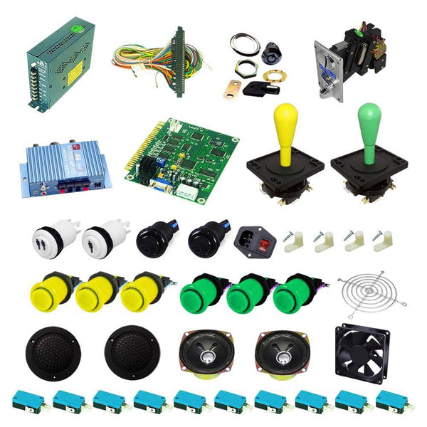 Ultimate 60 in 1 Happ Kit - Yellow/Green - DIY Arcade USA