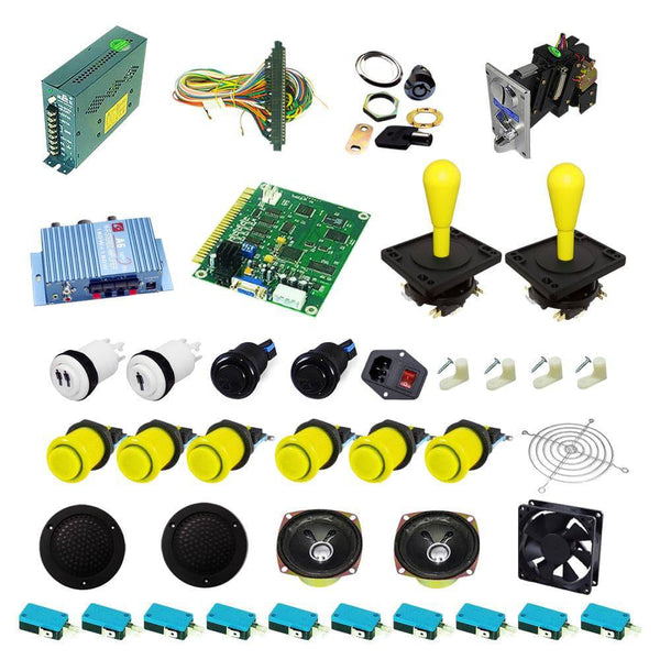 Ultimate 60 in 1 Happ Kit - Yellow/Yellow - DIY Arcade USA