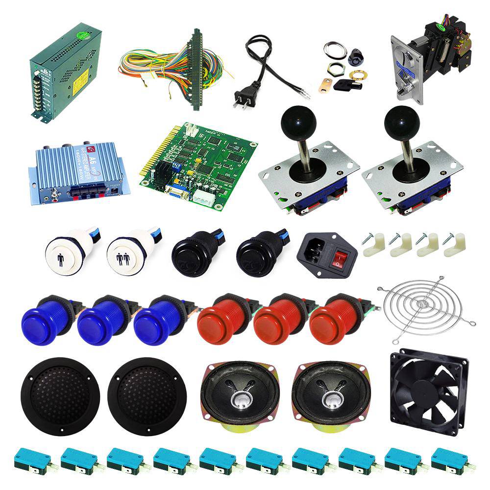 Ultimate 60 in 1 Kit - Blue/Red - DIY Arcade USA