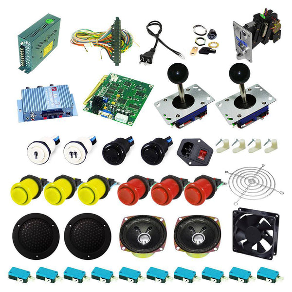 Ultimate 60 in 1 Kit - Yellow/Red - DIY Arcade USA