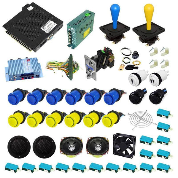 Ultimate 750 in 1 Happ Kit - Blue/Yellow - DIY Arcade USA