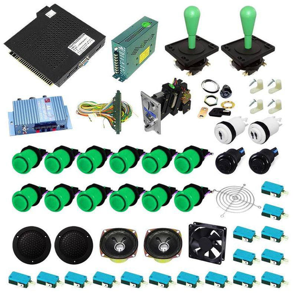 Ultimate 750 in 1 Happ Kit - Green/Green - DIY Arcade USA