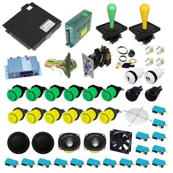 Ultimate 750 in 1 Happ Kit - Green/Yellow - DIY Arcade USA