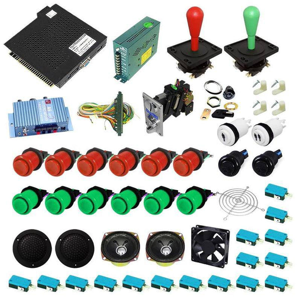 Ultimate 750 in 1 Happ Kit - Red/Green - DIY Arcade USA