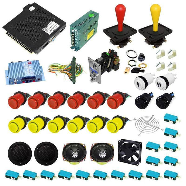 Ultimate 750 in 1 Happ Kit - Red/Yellow - DIY Arcade USA