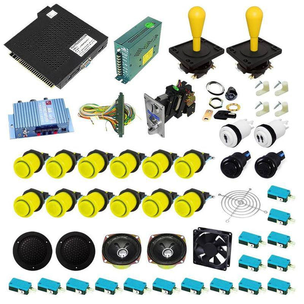Ultimate 750 in 1 Happ Kit - Yellow/Yellow - DIY Arcade USA