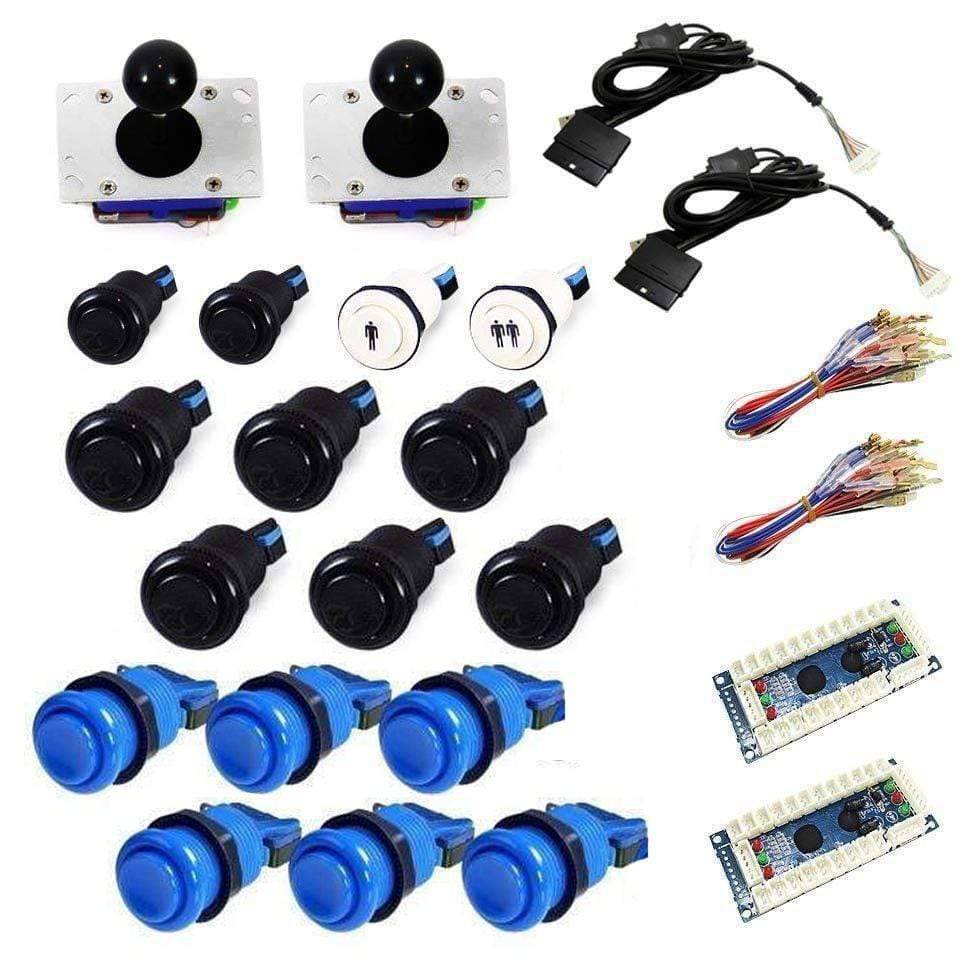 Standard USB Arcade Kit - Black/Blue - DIY Arcade USA