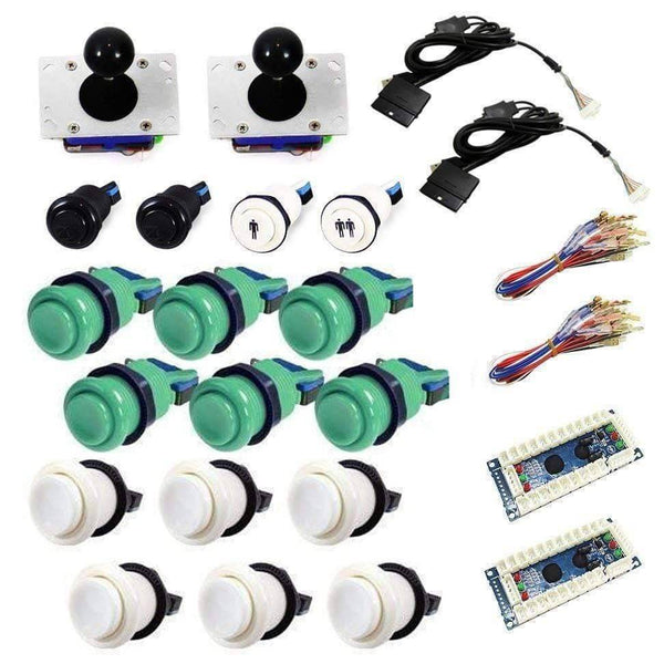Standard USB Arcade Kit - Green/White - DIY Arcade USA