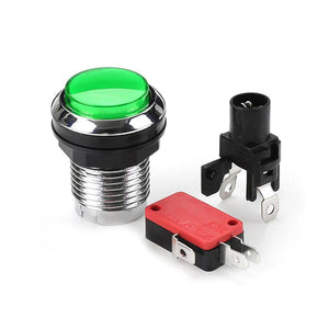 Green Chrome Plated Illuminated Arcade Button - DIY Arcade USA