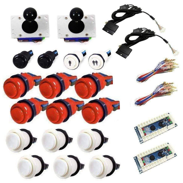 Standard USB Arcade Kit - Red/White - DIY Arcade USA