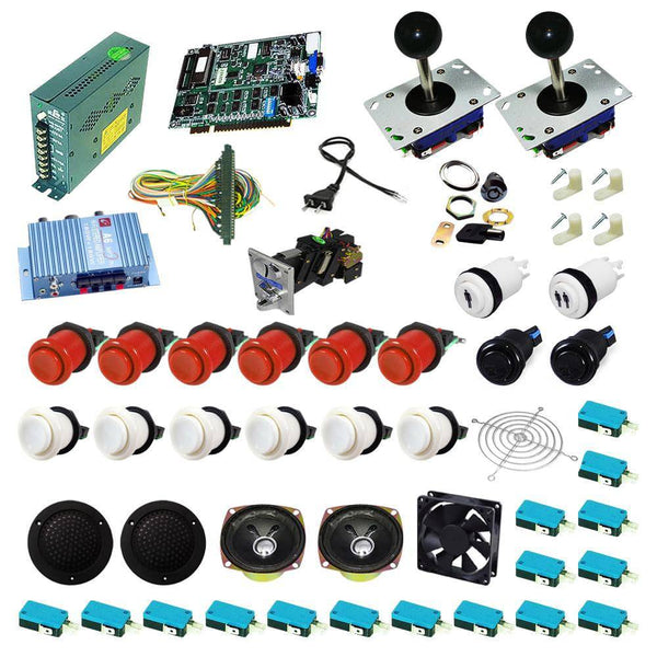 Ultimate 19 in 1 Kit - Red/White - DIY Arcade USA