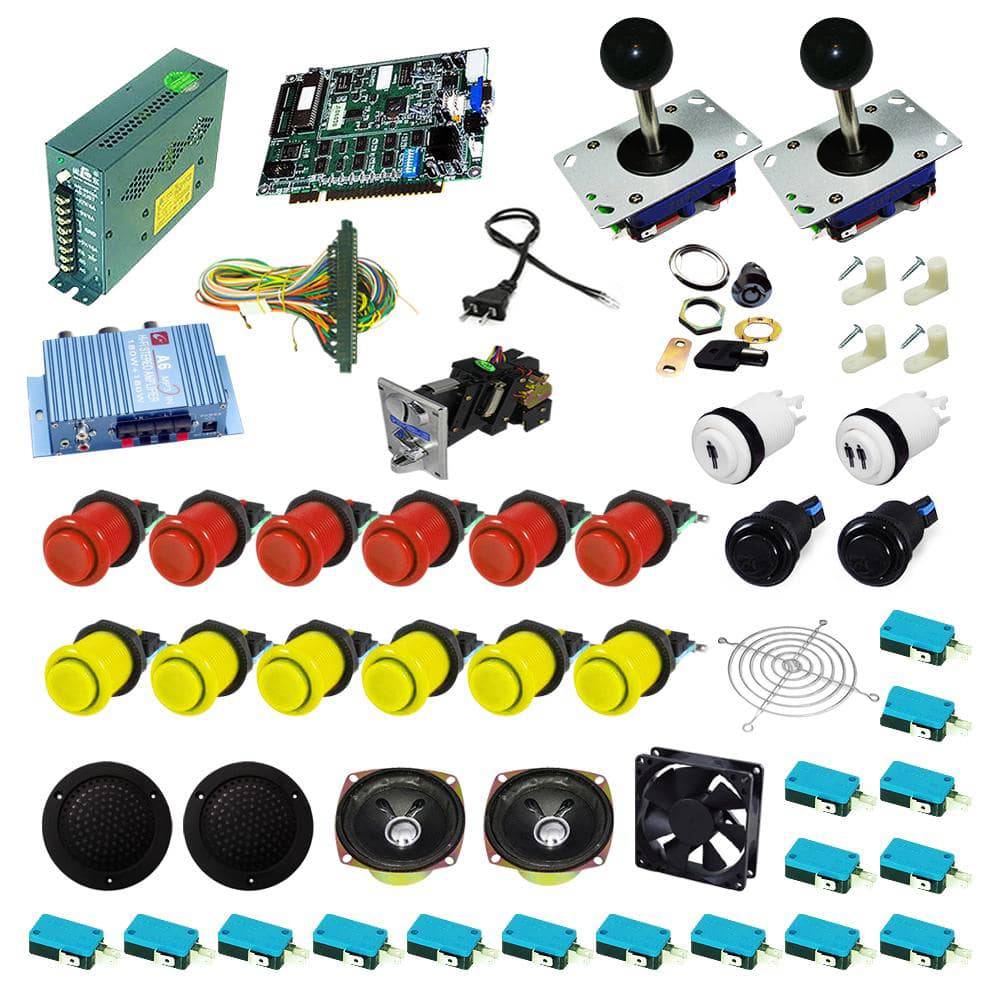 Ultimate 19 in 1 Kit - Red/Yellow - DIY Arcade USA