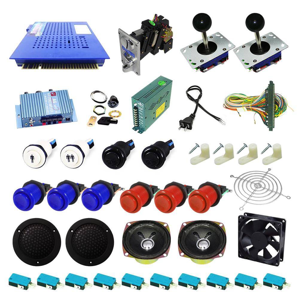 Ultimate 412 in 1 Kit - Blue/Red - DIY Arcade USA