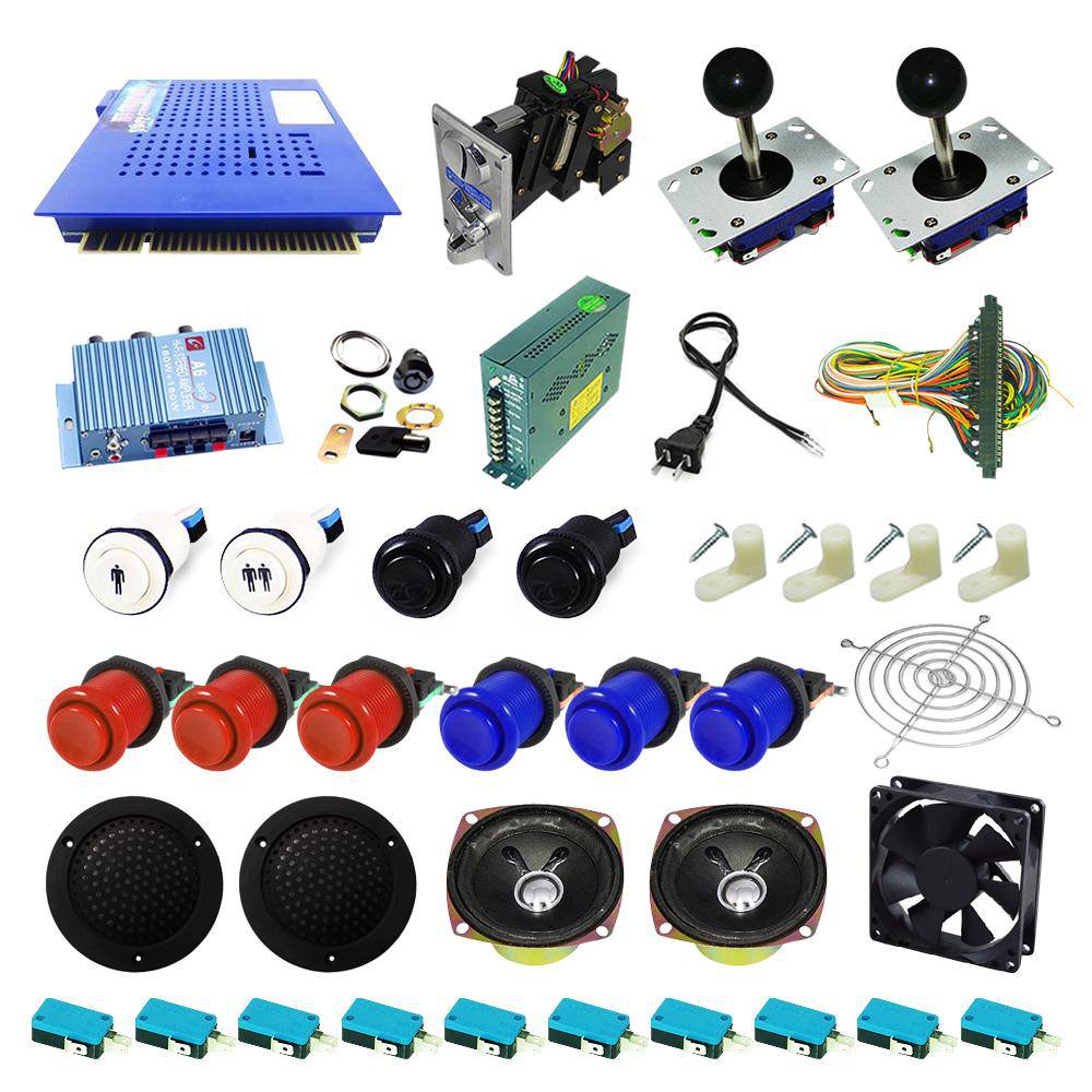 Ultimate 412 in 1 Kit - Red/Blue - DIY Arcade USA