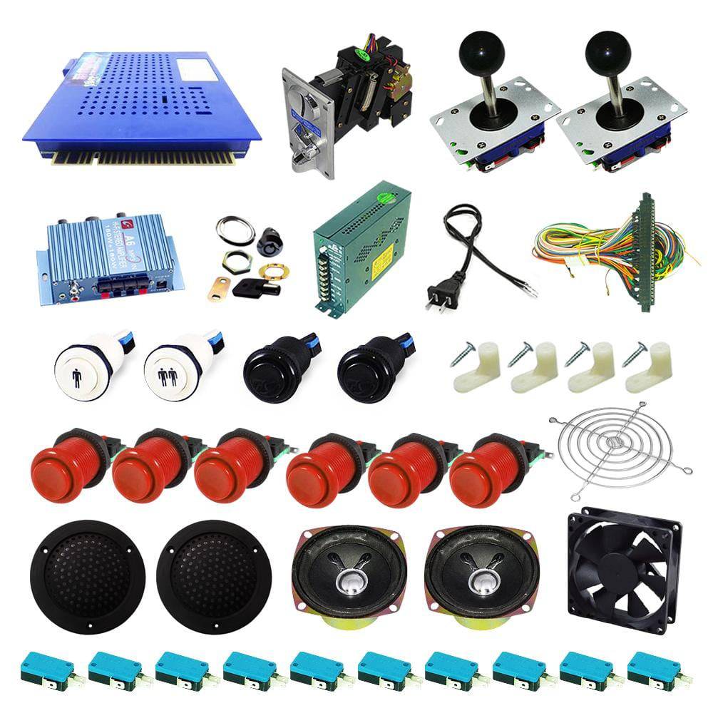Ultimate 412 in 1 Kit - Red/Red - DIY Arcade USA