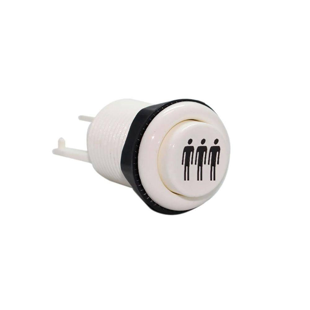 3P White Happ-Style Player Arcade Button